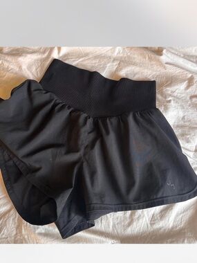 JoyLab Black High-Rise Athletic Shorts with Ribbed Waistband